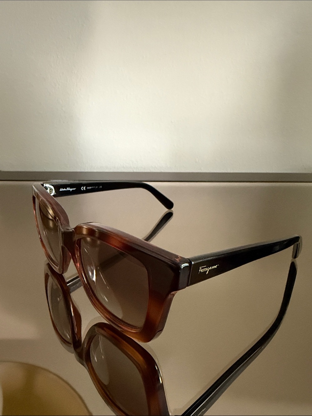 Ferragamo Brown Gradient Sunglasses